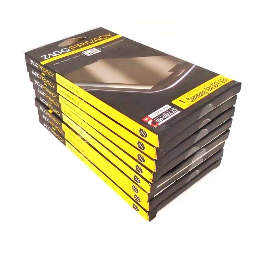 Lot of 8 Screen Film for Samsung Galaxy S3 Zagg Privacy Screen Film Sealed/New